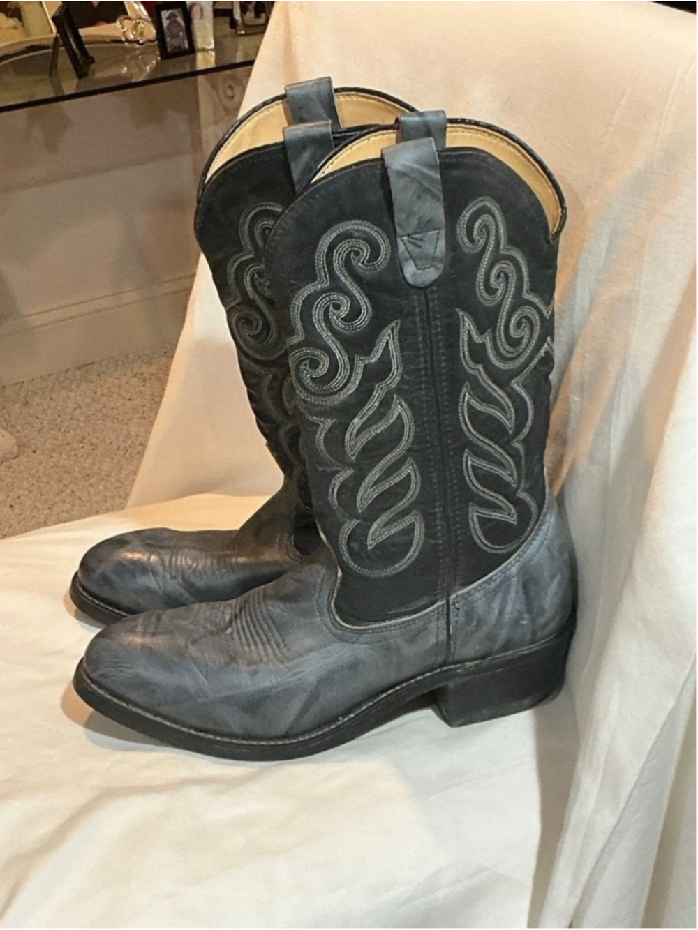 Men's Iron Age safety shoe cowboy boots size 8 1/2 D vintage